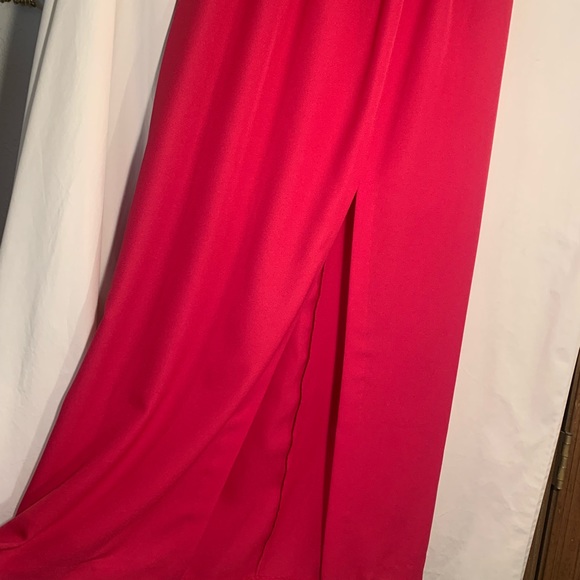 WOMENS LARGE-XLG?? 2 PIECE DARK PINK NANCY NEIL PEARL BUTTON FRONT FORMAL DRESS - Picture 9 of 10